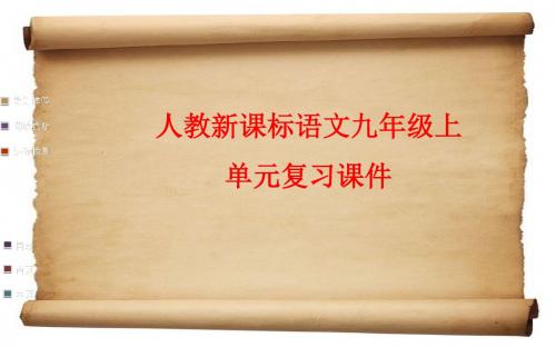人教新课标语文九年级上第二单元复习课件(4课+写作指导)
