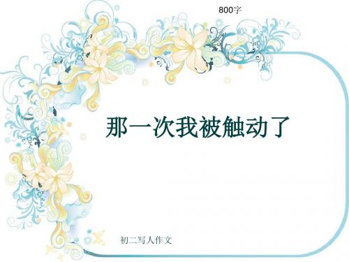 初二写人作文《那一次我被触动了》800字(共11页PPT)