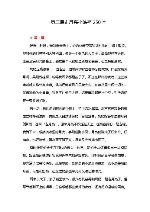 第二课走月亮小练笔250字