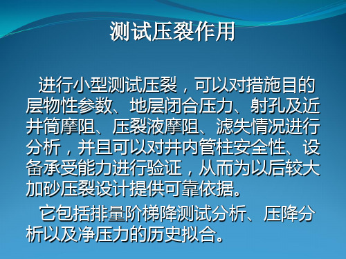 FracproPT测试压裂分析