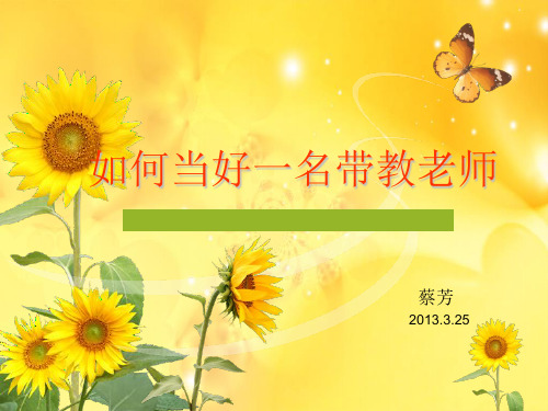 如何做好一名带教老师.