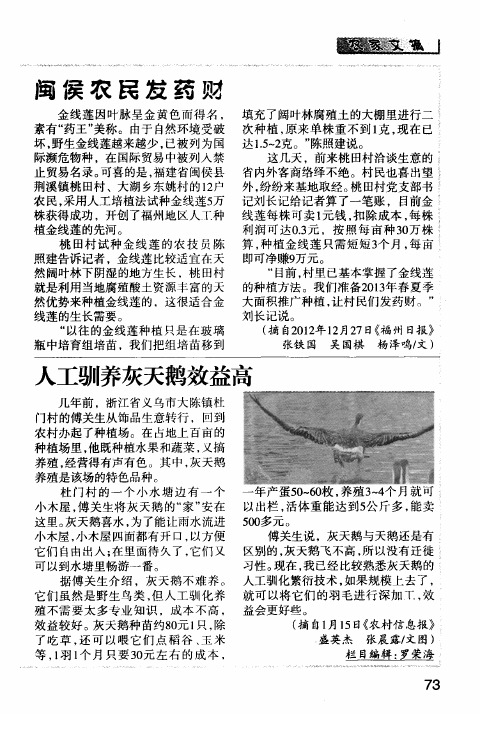 闽侯农民发药财