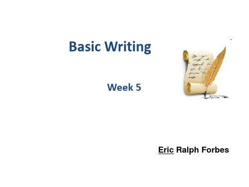 大学本科英语专业 Basic Writing