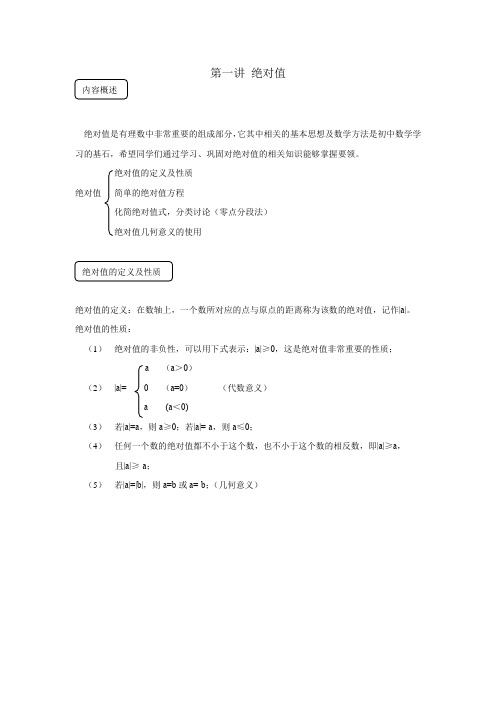 第一讲 绝对值