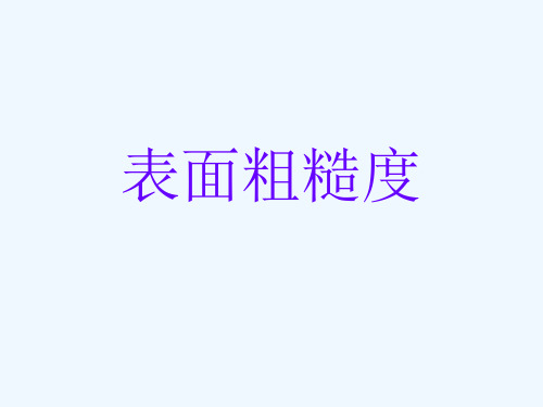 表面粗糙度
