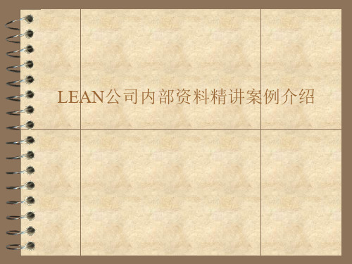 LEAN公司内部资料精讲案例介绍