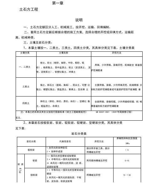 1土石方工程定额说明及计算规则