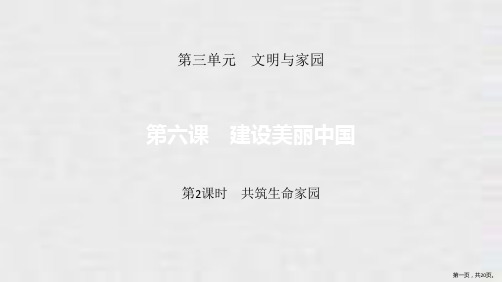 《建设美丽中国》文明与家园PPT课件(第2课时共筑生命家园)