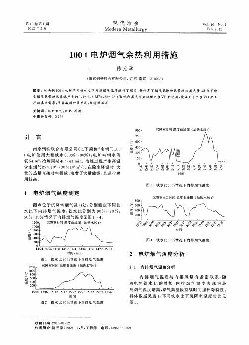 100t电炉烟气余热利用措施
