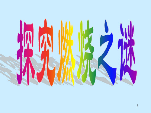 大象版科学四下63《探究燃烧之谜》1PPT课件
