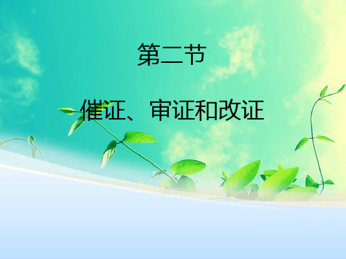 第二节 催证、审证和改证