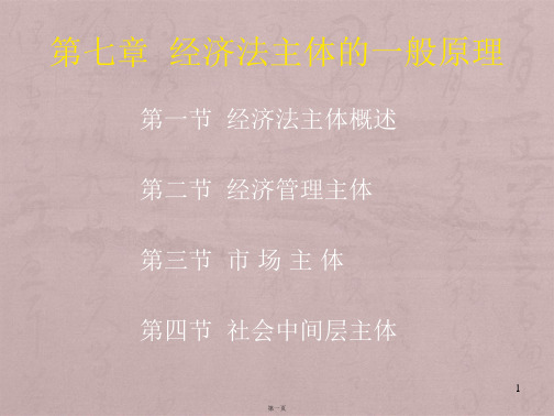 《经济法》-经济法主体