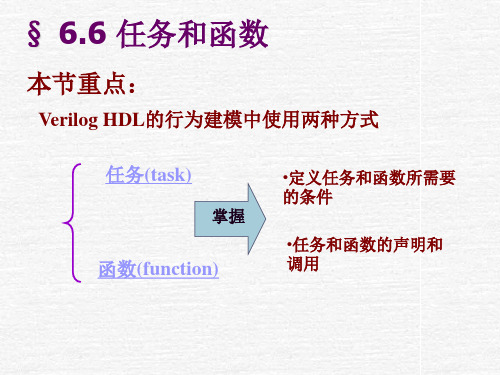 第6章 6-6任务和函数