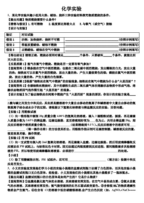 化学实猜想