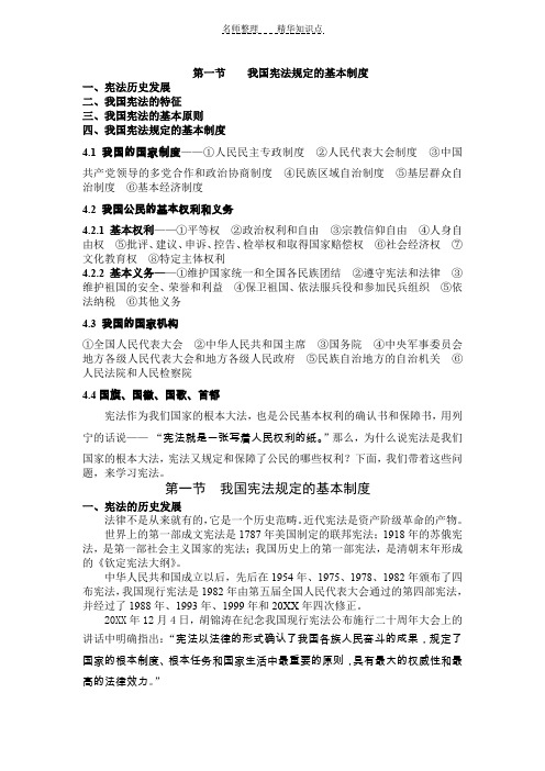 宪法知识点(论文资料)