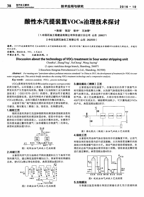 酸性水汽提装置VOCs治理技术探讨
