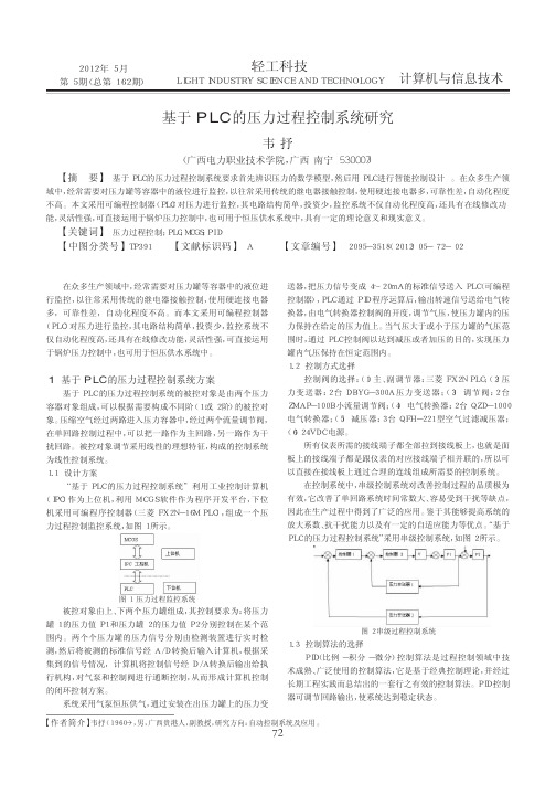 基于PLC的压力过程控制系统