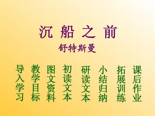 沉船之前