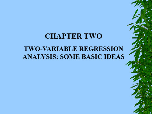 计量经济学(英文PPT)Chapter 2 TWO-VARIABLE REGRESSION ANALYSIS SOME BASIC IDEAS