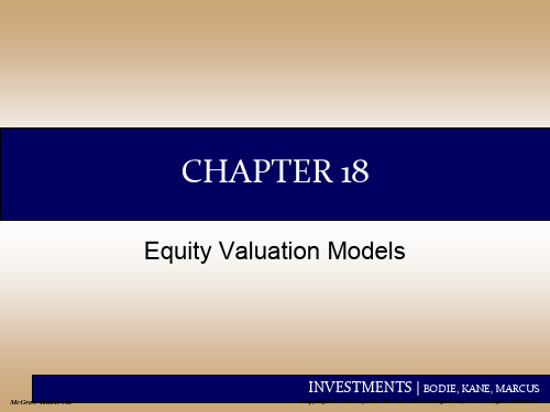 INVESTMENTS 投资学 Chap018 Equity Valuation Models