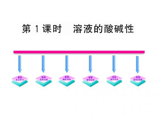 苏教版高中化学选修四课件3.2.1溶液的酸碱性