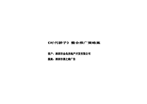 《时代骄子》整合推广策略案