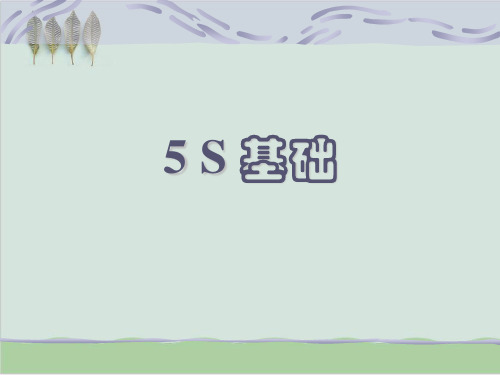 5S基础培训知识( 57页)PPT课件