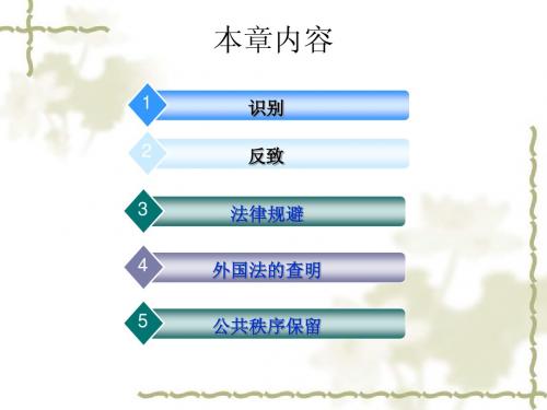 第五章 冲突规范的一般问题