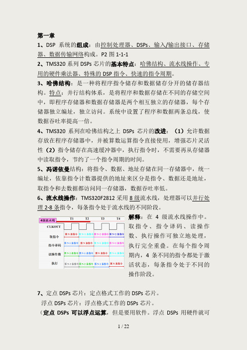 DSP原理与应用技术考试知识点总结太原理工大学葬仪落任影汐整理