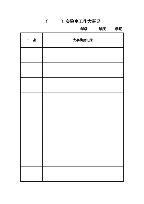 实验室检查表格大全