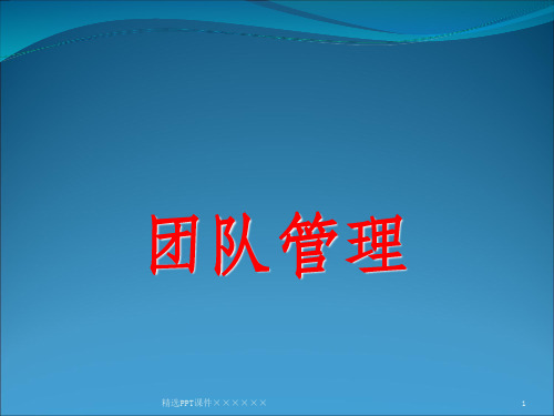 团队管理ppt课件