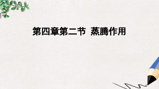 八年级生物上册 第三单元 第四章 第二节 蒸腾作用课件 (新版)冀教版