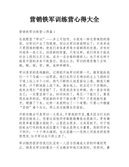 营销铁军训练营心得大全