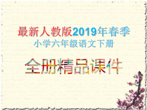 新人教版2019年春季小学六年级语文下册全册完整版教学课件
