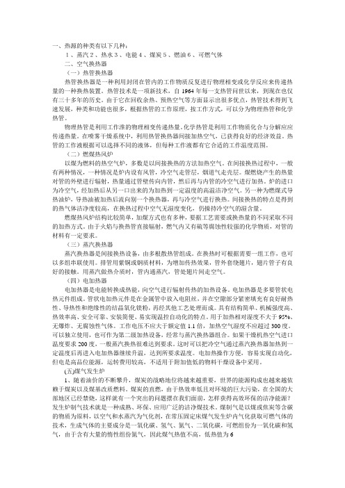 介绍几种干燥设备中常用的热源