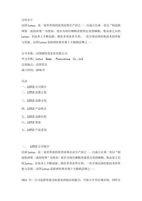 露特思(lotus)企业简介及发展历程