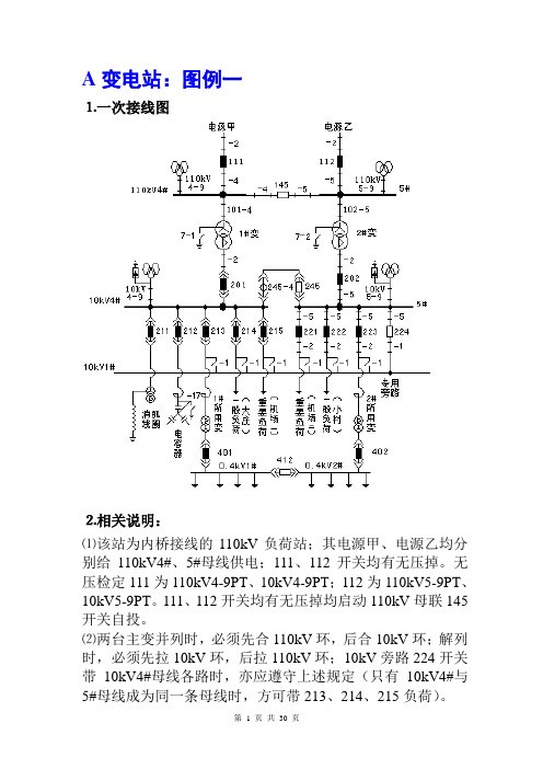 变电站倒闸操作票