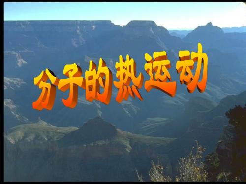 (2019版)高二物理分子的热运动2