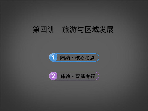 【备考2014】高考地理一轮 第四讲 旅游与区域发展课件 中图版选修3