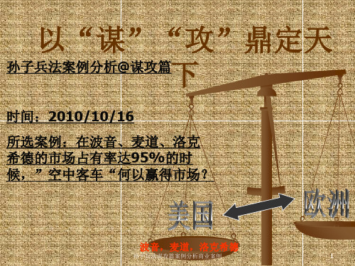孙子兵法谋攻篇案例分析商业案例 ppt课件