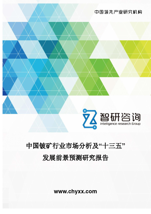 中国铍矿行业市场分析及“十三五”发展前景预测研究报告