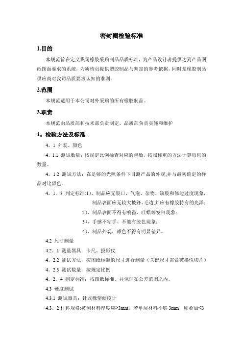 密封圈检验标准【范本模板】