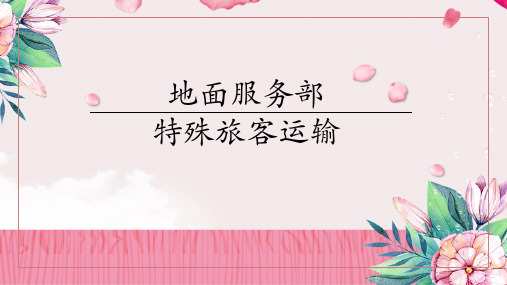 地面服务部特殊旅客运输
