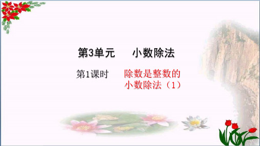 数学除数是整数的小数除法(1)(共22张PPT)人教版优秀课件