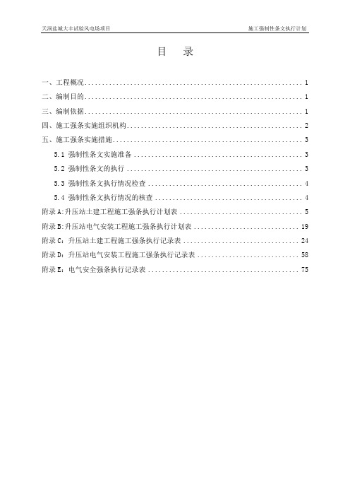 升压站施工强条执行计划解读