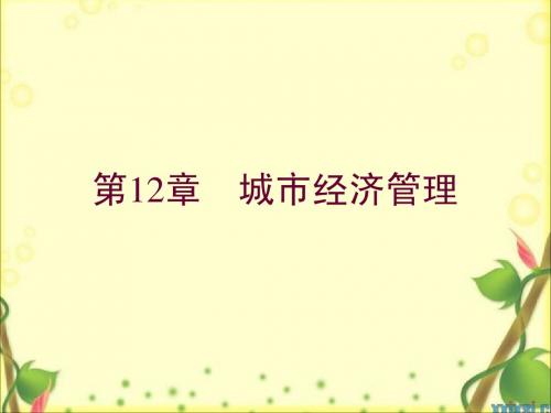 城市经济管理