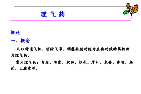 中药药理学理气药