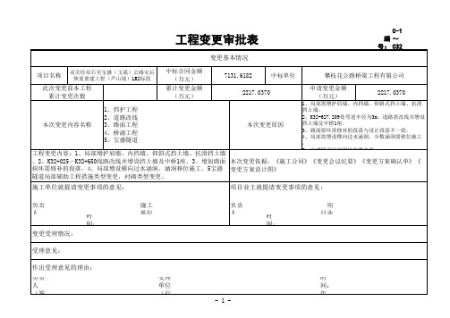 工程变更审批表