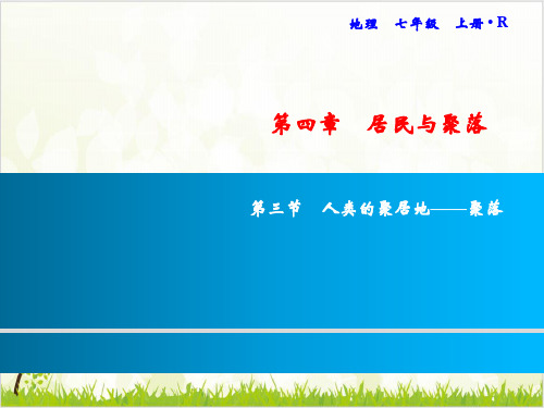 人类的聚居地——聚落 习题优质课件人教版七级地理上册ppt