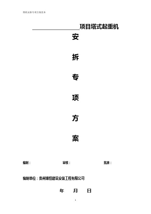 5610塔机安拆专项方案